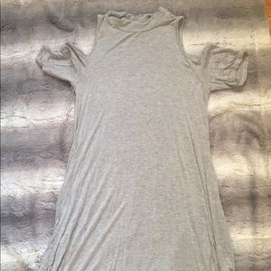 Cold Shoulder Gray Dress